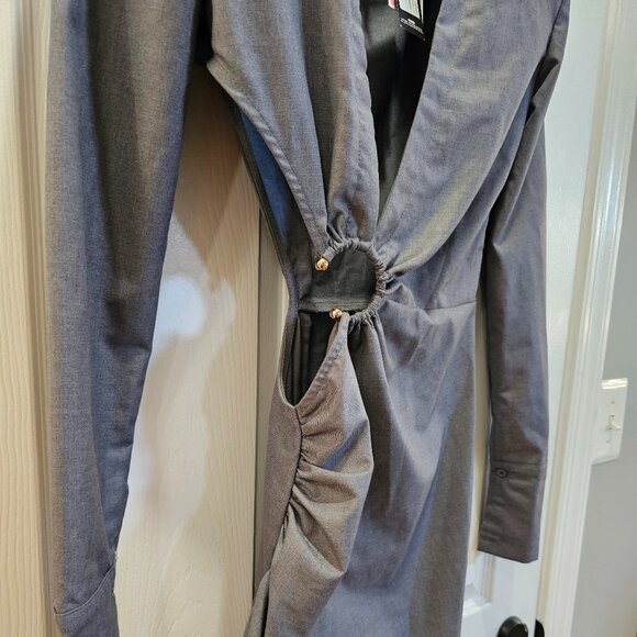 PrettyLittleThing Gray Ring-Front V-Neck Jumpsuit Size 0 - Picture 6 of 11